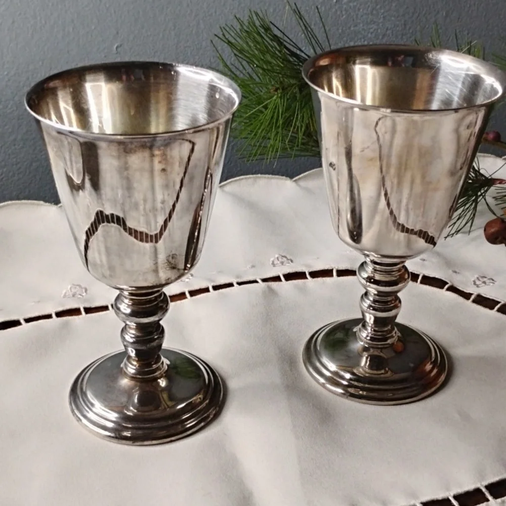 Elegant Silver Plated  Goblets